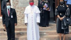 Archbishop Ignatius Ayau Kaigama with members of the National Agency for the Prohibition of Trafficking in Persons (NAPTIP). / Archbishop Kaigama's Facebook page