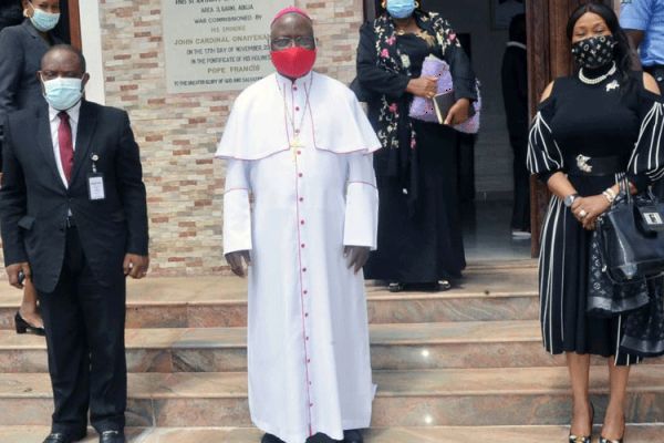 Archbishop Ignatius Ayau Kaigama with members of the National Agency for the Prohibition of Trafficking in Persons (NAPTIP). / Archbishop Kaigama's Facebook page