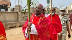 Archbishop Ignatius Kaigama during the Palm Sunday procession at St. Michael’s Parish of the Archdiocese of Abuja. Credit: Archdiocese of Abuja/Facebook