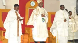 Archbishop Ignatius Ayau Kaigama during Holy Mass at Our Lady Queen of Nigeria Pro-Cathedral of the Archdiocese of Abuja on Easter Sunday. Credit:  Archdiocese of Abuja