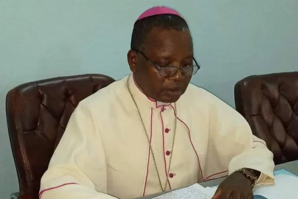 Archbishop Marcel Utembi, Metropolitan Archbishop of Kisangani, presenting his speech during the closing of the Meeting on 4 March 2021. / CENCO