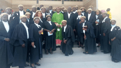 Bishop Stephen Dami Mamza with Catholic lawyers after Mass to mark the end of the legal year in Adamawa State. / Bishop Stephen Dami Mamza/Facebook Page.