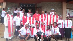 Some Lay Spiritan Associates in Kenya pose with Spiritan priests at the end of Holy Mass at St. John the Evangelist Parish in Nairobi, the venue of their official commissioning on February 29, 2020 / Joseph Tuck, Spiritan seminarian