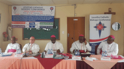 Bishops of Lesotho together with the Apostolic Nuncio (2nd left)  during their plenary session. / Radio Maria Lesotho/ Facebook