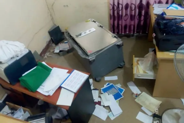 The office of the Secretary General of Sudan Catholic Bishops’ Conference (SCBC) looted in a nighttime robbery in Juba. Credit: ACI Africa