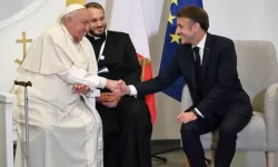 Pope Francis and French President Emmanuel Macron meet in Corsica on Dec. 15, 2024. / Credit: Daniel Ibáñez/EWTN/Vatican Pool