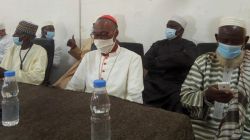 Jean Cardinal Zerbo with muslim leaders in Mali's capital, Bamako.