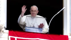 Pope Francis reflected on the dangers of coveting wealth and possessions during his Angelus reflection in St. Peter's Square in Rome on July 31, 2022. Vatican Media