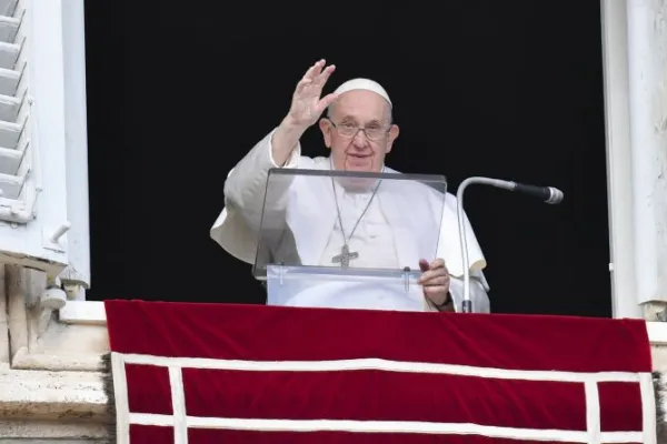 Pope Francis delivers the Angelus address on Jan. 22, 2023. | Vatican Media