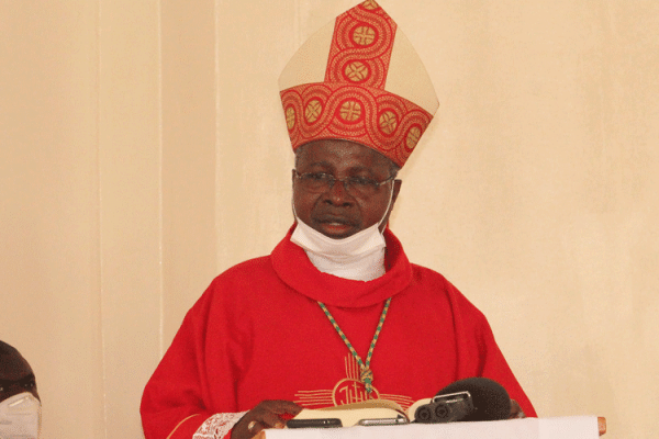 Bishop Benjamin Phiri of Ndola Diocese during Mass at St. Benedict Diocesan Seminary in Ndola on September 21. / Catholic Diocese of Ndola/Facebook.