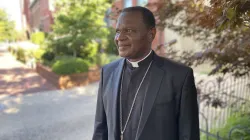 Bishop Jude Arogundade in Washington, D.C., on June 30, 2022 outside the Belmont House, where he attended a breakfast social with U.S. congressmen and religious freedom advocates. Shannon Mullen/CNA