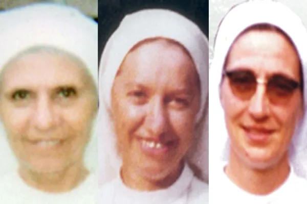 Photos of Sr. Floralba Rondi (left), Sr.Clarangela Ghilardi (centre), and Sr.Dinarosa Belleri (right) who died of Ebola in DRC in 1995 / Courtesy Photo