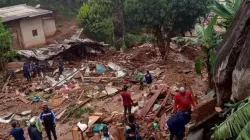 At least 30 people died and 17 others were injured after a landslide triggered by heavy rains destroyed parts of the Mbankolo neighborhood, some 25 km from Yaoundé, Cameroon. Credit: CRTV web