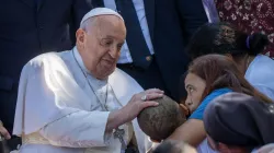 Pope Francis blesses children at the Irmas Alma School in Timor-Leste on Tuesday, Sept. 10, 2024 / Credit: Daniel Ibáñez/CNA