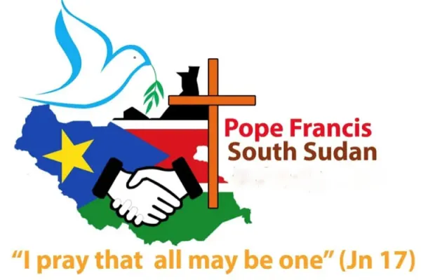Official logo and motto of Pope Francis’ Apostolic visit to the South Sudan. Credit: Vatican Media