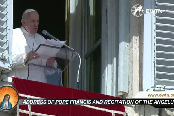 Pope Francis addressing faithful gathered at St. Peter's Square, Vatican on February 28. / Eternal Word Television Network (EWTN)