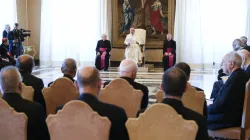 Pope Francis addresses members of the Dicastery for Evangelization, who are meeting in an extraordinary plenary assembly Aug. 29–30, 2024, to discuss the future of the Pontifical Urban University, which educates priests and religious from the Catholic Church’s mission territories. / Credit: Vatican Media