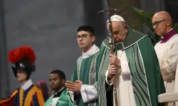 Pope Francis prays during the Synod on Synodality closing Mass on Oct. 27, 2024, in St. Peter’s Basilica at the Vatican. / Credit: Vatican Media