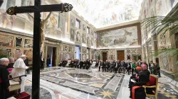 Pope Francis addresses members of the Pontifical Academy of Social Sciences on April 11, 2024, at the Vatican. / Credit: Vatican Media