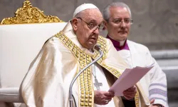 Pope Francis presides over vespers and the Te Deum of thanksgiving in St. Peter’s Basilica on Dec. 31, 2024, at the Vatican. / Credit: Daniel Ibañez/CNA