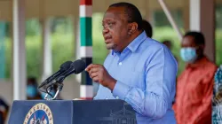 Kenya's President Uhuru Kenyatta addresses the nation from State House Nairobi on Friday, March 26. / State House/ Facebook