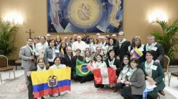 Pope Francis with members of “Project Hope,” a program of accompaniment for the spiritual and emotional healing of women and men who suffer the consequences of having chosen abortion, on Oct. 30, 2024. / Credit: Vatican Media