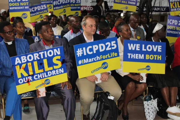 Participants during  ICPD25 pro-life side events / ACI Africa
