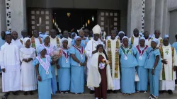 Archbishop John Kwofie of Accra with parents at the Accra Archdiocesan Feast Day of St. Theresa of the Child Jesus Society on October 5, 2019 / Damian Avevor