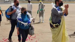 Mons. Christian Carlassare, Bishop-elect of Rumbek Diocese returned to South Sudan Friday, 18 March 2022 ahead of his Episcopal Ordination scheduled to take place on the Solemnity of the Annunciation of the Lord, March 25. Credit: Courtesy Photo