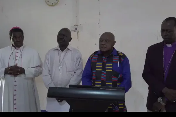 Religious leaders in South Sudan's Western Equatorial state addressing journalists on the state of insecurity in their region/ Credit: Courtesy Photo