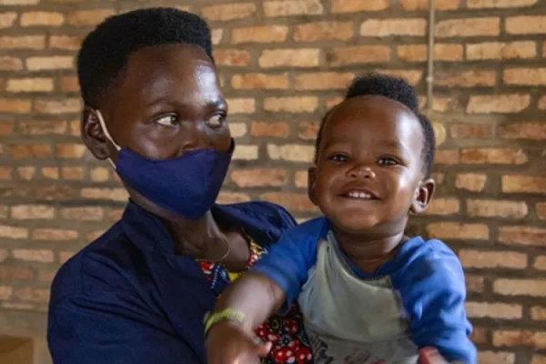 One of the young mothers at the Don Bosco Technical and Vocational Training School in Rango in Rwanda's Butare Diocese. Credit: Salesian Missions