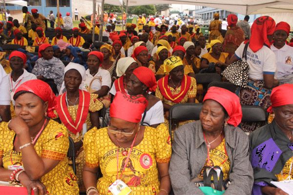 Caption: Members of the National Sacred Heart Confraternity during their 9th National Congress in the Konongo-Mampong Diocese in 2016. / National Sacred Heart Enthronement Centre, Accra