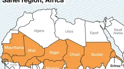 Map showing the Sahel region.