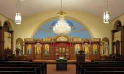 Nave of St. Josaphat Ukranian Catholic Cathedral in Parma, Ohio. / Credit: Nheyob, CC BY-SA 4.0, via Wikimedia Commons