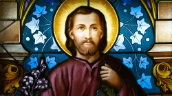 Stained glass window depicting St. Joseph. Shutterstock