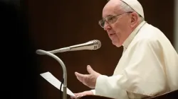 Pope Francis at the general audience in the Paul VI Hall at the Vatican, Sept. 29, 2021. Vatican Media.