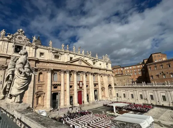 Participants gather for the opening Mass for the Synod on Synodality at St. Peter's Square, Wednesday, Oct. 2, 2024.