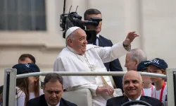 Pope Francis greets pilgrims at his general audience at the Vatican on Wednesday, Oct. 16, 2024. / Credit: Daniel Ibáñez/CNA