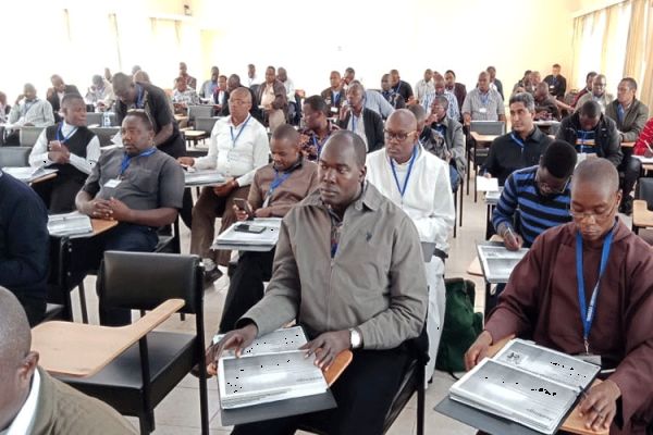 Some participants during Church Management Workshop for Clergy, religiious and laity at Tangaza University College (TUC), Thursday January 9. / Fr. Kevin Ochong Owino, Kisumu Archdiocese