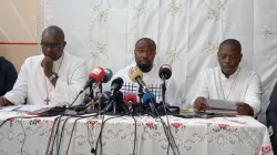 Members of Senegal’s National Laity Council (CNL) addressing journalists at a press conference on 01 March 2022. Credit: Courtesy Photo