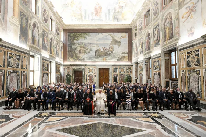 Pope Francis addressed the International Catholic Legislators Network as it holds its 15th annual meeting in Italy from Aug. 22-25. The theme of the gathering is “The World at War: Permanent Crises and Conflicts — What Does It Mean for Us?”