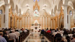 The faithful adore Christ in the Blessed Sacrament at Adoration Sodality Day at the Shrine of the Most Blessed Sacrament. / Credit: Photo courtesy of the Shrine of the Most Blessed Sacrament