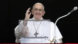 Pope Francis appeared in the window of the Vatican’s Apostolic Palace on Sunday, June 18 to make his first public speech since his release from the hospital. | Vatican Media