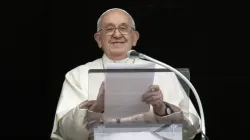 Pope Francis speaks to pilgrims gathered in St. Peter's Square for the Angelus on the solemnity of All Saints on Nov. 1, 2023. | Credit: Vatican Media