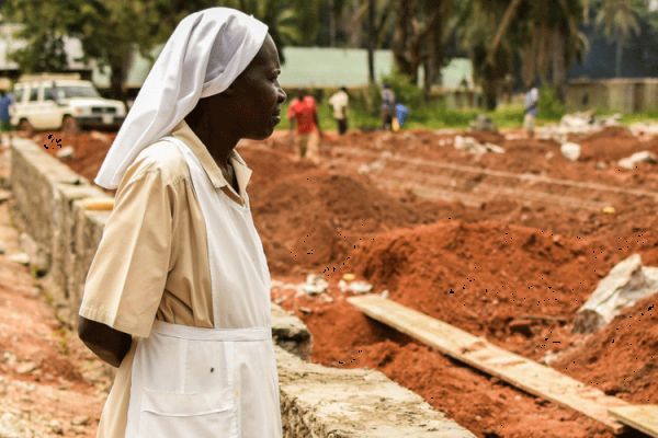 Sr. Jane Francis, a Comboni Sister serving at St. Therese Hospital Nzara, South Sudan.