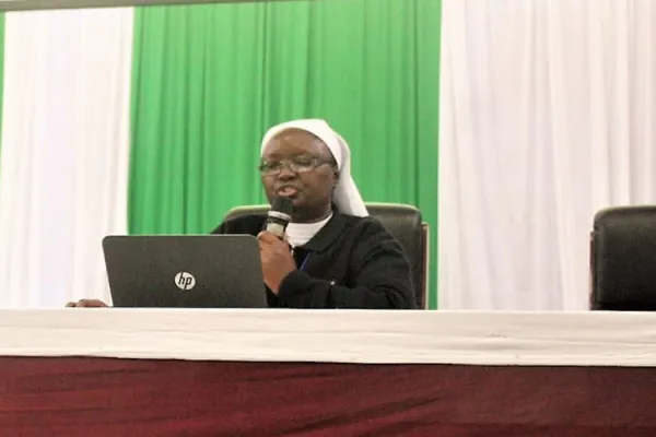 Sr. Mary Nzilani during her presentation on the second day of the biannual Pan African Congress on Theology in Nairobi. Credit: ACI Africa