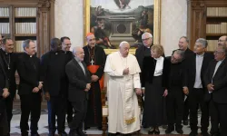 Pope Francis speaks to members of the International Theological Commission at the Vatican on Thursday, Nov. 28, 2024. / Vatican Media