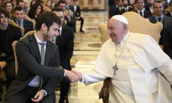 Pope Francis greets members of Italy’s National Youth Council at the Vatican on Nov. 16, 2024. / Credit: Vatican Media