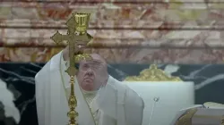 Pope Francis celebrates Corpus Christi Mass in St. Peter’s Basilica, June 6, 2021./ Screenshot from Vatican News YouTube channel.