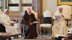 Pope Francis meets members of the Pontifical Commission for the Protection of Minors at the Vatican, April 29, 2022. Vatican Media.